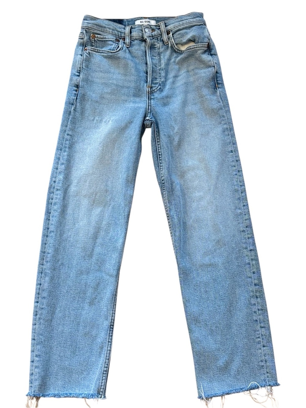 RE/Done Mid 90’s Style Button Fly Straight Leg Denim Jeans Size 26